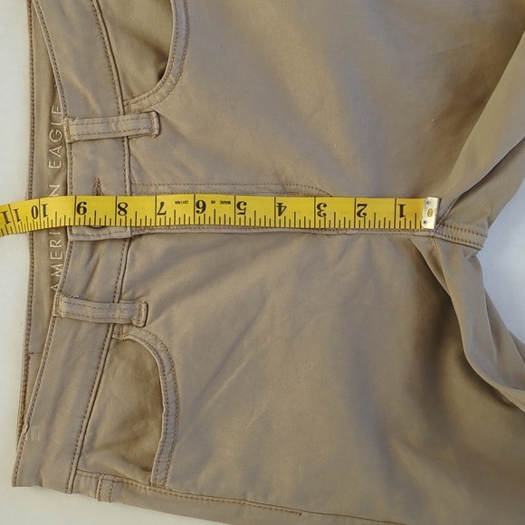 AEO Super Stretch Hi-Rise Jegging 2R Tan Brown Pockets - Picture 15 of 16